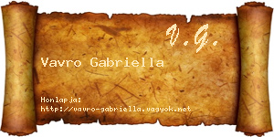Vavro Gabriella névjegykártya